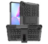 Gigapack Defender műanyag telefonvédő (ütésállóság, szilikon belső, kitámasztó, autógumi) FEKETE Lenovo Tab M8 Gen4 (TB300X) LTE, Tab M8 Gen4 (TB300F) WIFI