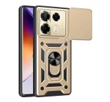 Gigapack Defender műanyag telefonvédő (ütésállóság, szilikon belső, tartógyűrű, kameravédő) ARANY Infinix Note 40 Pro 4G (X6850)