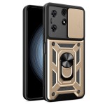 Gigapack Defender műanyag telefonvédő (ütésállóság, szilikon belső, tartógyűrű, kameravédő) ARANY Tecno Spark 10 Pro