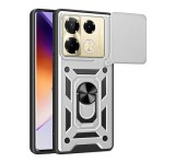 Gigapack Defender műanyag telefonvédő (ütésállóság, szilikon belső, tartógyűrű, kameravédő) EZÜST Infinix Note 40 Pro 4G (X6850)