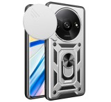 Gigapack Defender műanyag telefonvédő (ütésállóság, szilikon belső, tartógyűrű, kameravédő) EZÜST Xiaomi Redmi A3