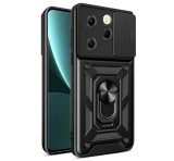 Gigapack Defender műanyag telefonvédő (ütésállóság, szilikon belső, tartógyűrű, kameravédő) FEKETE Infinix Hot 40 Pro