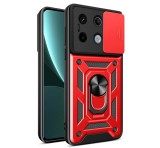Gigapack Defender műanyag telefonvédő (ütésállóság, szilikon belső, tartógyűrű, kameravédő) PIROS Xiaomi Redmi Note 13 Pro 5G