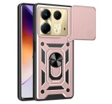 Gigapack Defender műanyag telefonvédő (ütésállóság, szilikon belső, tartógyűrű, kameravédő) ROZÉARANY Infinix Note 40 (X6853)