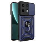 Gigapack Defender műanyag telefonvédő (ütésállóság, szilikon belső, tartógyűrű, kameravédő) SÖTÉTKÉK Xiaomi Redmi Note 13 Pro 5G