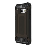 Gigapack Defender Samsung Galaxy A3 (2017) műanyag telefonvédő (közepesen ütésálló, légpárnás sarok, fémhatás, fekete)