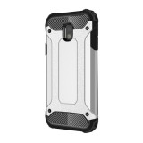 Gigapack Defender Samsung Galaxy J3 (2017) műanyag telefonvédő (közepesen ütésálló, légpárnás sarok, fémhatás, ezüst)