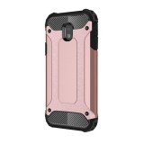 Gigapack Defender Samsung Galaxy J3 2017 műanyag telefonvédő (közepesen ütésálló, légpárnás sarok, fémhatás, rozéarany)