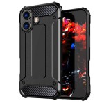 Gigapack Defender szilikon telefonvédő (ütésállóság, légpárnás sarok, fémhatás) FEKETE Apple iPhone 17