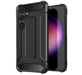 Gigapack Defender szilikon telefonvédő (ütésállóság, légpárnás sarok, fémhatás) FEKETE Samsung Galaxy S26 Plus (SM-S947)