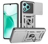 Gigapack Defender szilikon telefonvédő (ütésállóság, tartógyűrű, kameravédő) EZÜST Honor 400 Lite