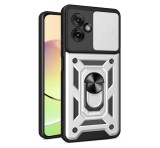 Gigapack Defender szilikon telefonvédő (ütésállóság, tartógyűrű, kameravédő) EZÜST Motorola Moto G55 5G (XT2435)