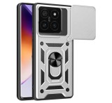 Gigapack Defender szilikon telefonvédő (ütésállóság, tartógyűrű, kameravédő) EZÜST Xiaomi 14T Pro 5G