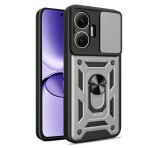 Gigapack Defender szilikon telefonvédő (ütésállóság, tartógyűrű, kameravédő) EZÜST Xiaomi Poco F7