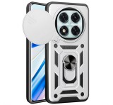 Gigapack Defender szilikon telefonvédő (ütésállóság, tartógyűrű, kameravédő) EZÜST Xiaomi Redmi Note 14 Pro 5G