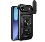 Gigapack Defender szilikon telefonvédő (ütésállóság, tartógyűrű, kameravédő) FEKETE Apple iPhone 17 Air