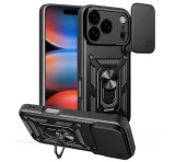 Gigapack Defender szilikon telefonvédő (ütésállóság, tartógyűrű, kameravédő) FEKETE Apple iPhone 17 Pro Max