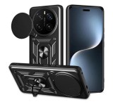 Gigapack Defender szilikon telefonvédő (ütésállóság, tartógyűrű, kameravédő) FEKETE Honor Magic7 Pro
