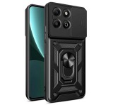Gigapack Defender szilikon telefonvédő (ütésállóság, tartógyűrű, kameravédő) FEKETE Honor X6b