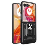 Gigapack Defender szilikon telefonvédő (ütésállóság, tartógyűrű, kameravédő) FEKETE Motorola Razr 50 Ultra