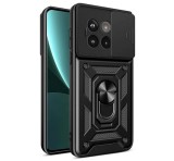 Gigapack Defender szilikon telefonvédő (ütésállóság, tartógyűrű, kameravédő) FEKETE OnePlus 13R 5G
