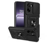 Gigapack Defender szilikon telefonvédő (ütésállóság, tartógyűrű, kameravédő) FEKETE OnePlus Nord CE5