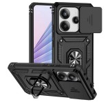 Gigapack Defender szilikon telefonvédő (ütésállóság, tartógyűrű, kameravédő) FEKETE Xiaomi Redmi Note 14 4G