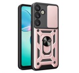 Gigapack Defender szilikon telefonvédő (ütésállóság, tartógyűrű, kameravédő) ROZÉARANY Samsung Galaxy S25 (SM-S931)