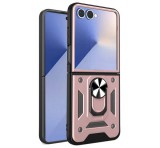 Gigapack Defender szilikon telefonvédő (ütésállóság, tartógyűrű, kameravédő) ROZÉARANY Samsung Galaxy Z Flip7 (SM-F766)