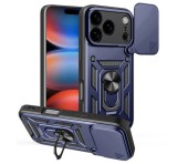 Gigapack Defender szilikon telefonvédő (ütésállóság, tartógyűrű, kameravédő) SÖTÉTKÉK Apple iPhone 17 Pro