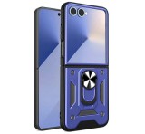 Gigapack Defender szilikon telefonvédő (ütésállóság, tartógyűrű, kameravédő) SÖTÉTKÉK Samsung Galaxy Z Flip7 (SM-F766)