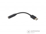 Gigapack GP-76533 audió adapter, Type-C/3.5mm jack, fekete