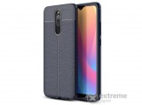 Gigapack gumi/szilikon bőr hatású tok Xiaomi Redmi 8A készülékhez, sötétkék, varrás mintás