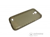Gigapack gumi/szilikon tok (gyémántmintás) Samsung Galaxy S4 készülékhez, füstszínű