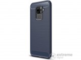 Gigapack gumi/szilikon tok Huawei Mate 30 Lite készülékhez, szálcsiszolt, sötétkék karbon mintás