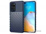 Gigapack gumi/szilikon tok Huawei P40 készülékhez, sötétkék, csíkos, dombor mintás