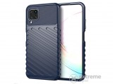 Gigapack gumi/szilikon tok Huawei P40 Lite készülékhez, kék, csíkos dombor mintás