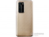 Gigapack gumi/szilikon tok Huawei P40 Pro 5G készülékhez, arany, karbon mintás