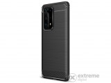 Gigapack gumi/szilikon tok Huawei P40 Pro készülékhez, fekete, csíkos mintás