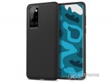 Gigapack gumi/szilikon tok Huawei P40 Pro készülékhez, fekete, csíkos mintás