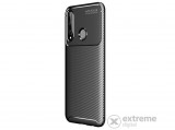 Gigapack gumi/szilikon tok Huawei Y6p készülékhez, fekete, karbon mintás