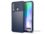 Gigapack gumi/szilikon tok Huawei Y6p készülékhez, sötétkék, csíkos, dombor mintás