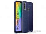 Gigapack gumi/szilikon tok Huawei Y6p készülékhez, sötétkék, varrás mintás