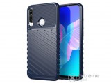 Gigapack gumi/szilikon tok Huawei Y7 Prime 2018 (Y7 2018) készülékhez, sötétkék, csíkos/dombor mintás