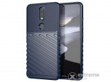 Gigapack gumi/szilikon tok Nokia 2.4 készülékhez, sötétkék, csíkos/dombor mintás