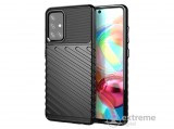 Gigapack gumi/szilikon tok Samsung Galaxy A72 4G (SM-A725F) készülékhez, fekete, csíkos, dombor mintás
