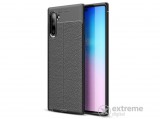 Gigapack gumi/szilikon tok Samsung Galaxy Note 10 (SM-N970F) készülékhez, fekete, varrás mintás