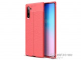 Gigapack gumi/szilikon tok Samsung Galaxy Note 10 (SM-N970F) készülékhez, piros, varrás mintás