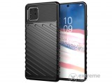 Gigapack gumi/szilikon tok Samsung Note 10 Lite (SM-N770F) készülékhez, fekete, csíkos, dombor mintás