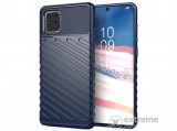 Gigapack gumi/szilikon tok Samsung Note 10 Lite (SM-N770F) készülékhez, sötétkék, csíkos, dombor mintás